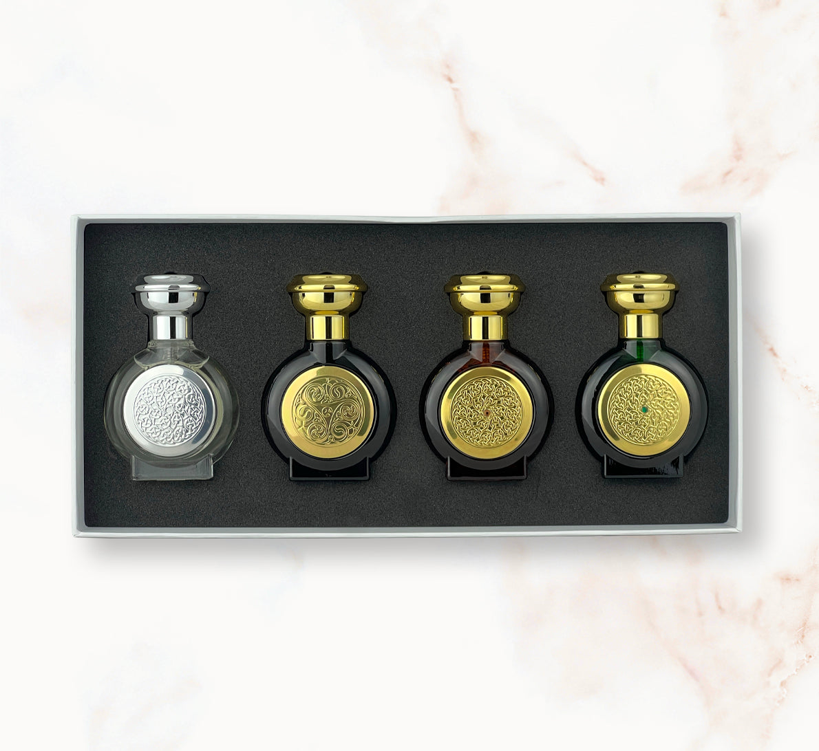 Boadicea Woody Gift Set coffret extrait de parfum boisé 4 pièces