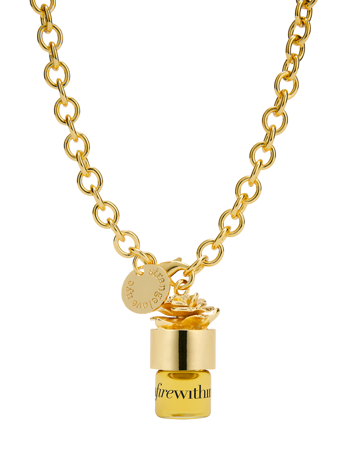 Strangelove NYC A Fire Within collier huile de parfum 24" ambré