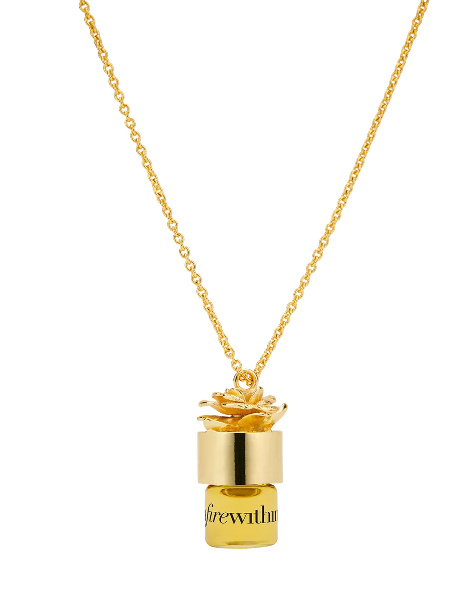 Strangelove NYC A Fire Within collier huile de parfum 24" ambré
