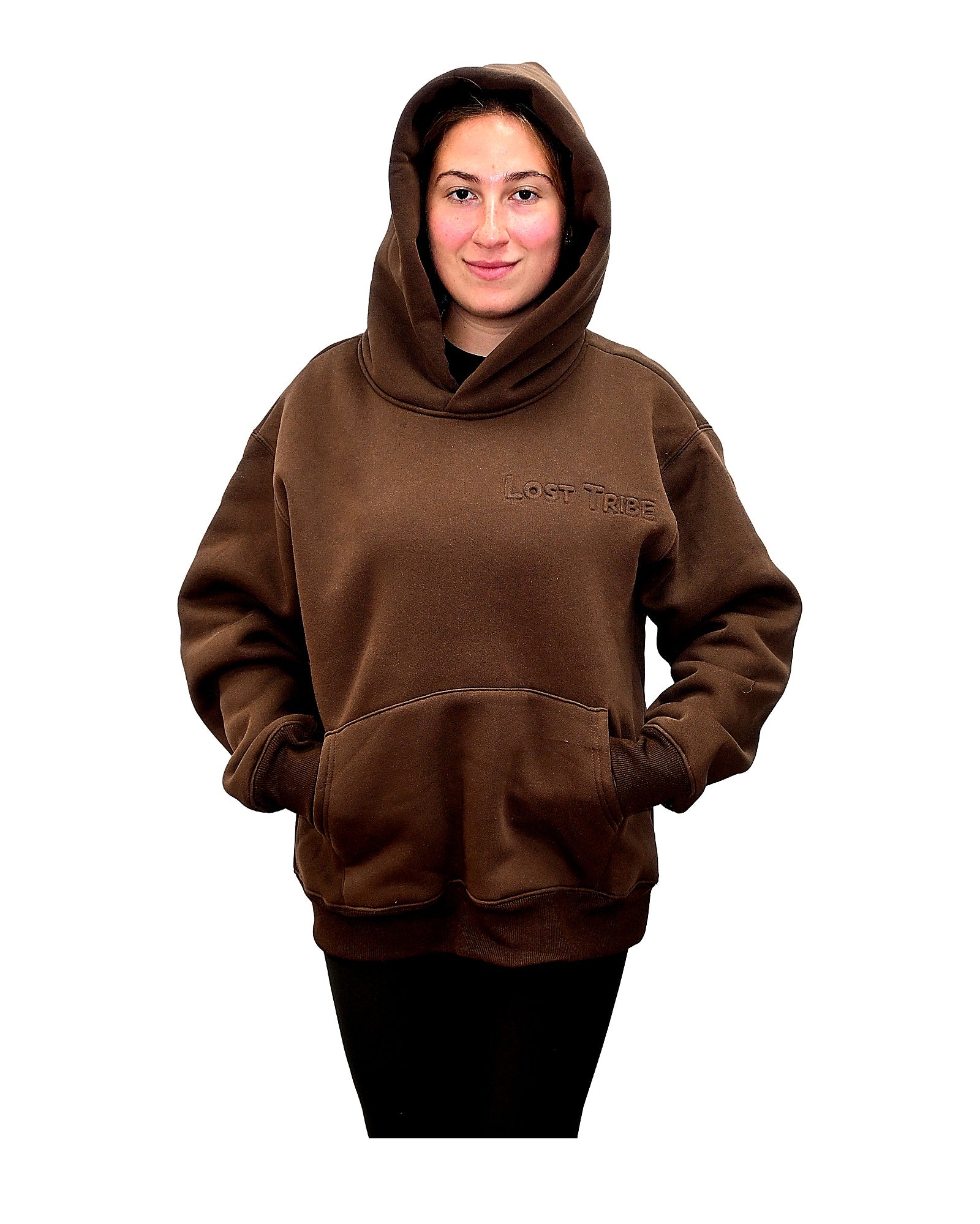 Lost Tribe Sweatshirt sweat Small marron coton lourd