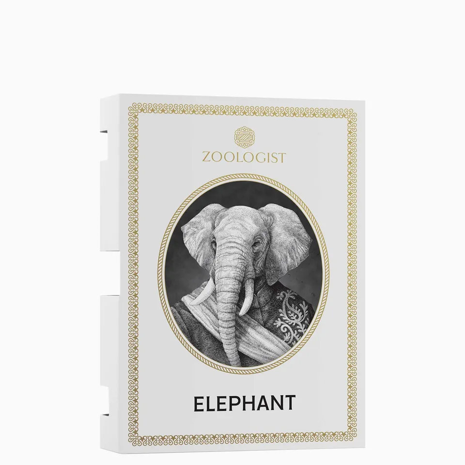 Zoologist Elephant extrait échantillon vert boisé santal
